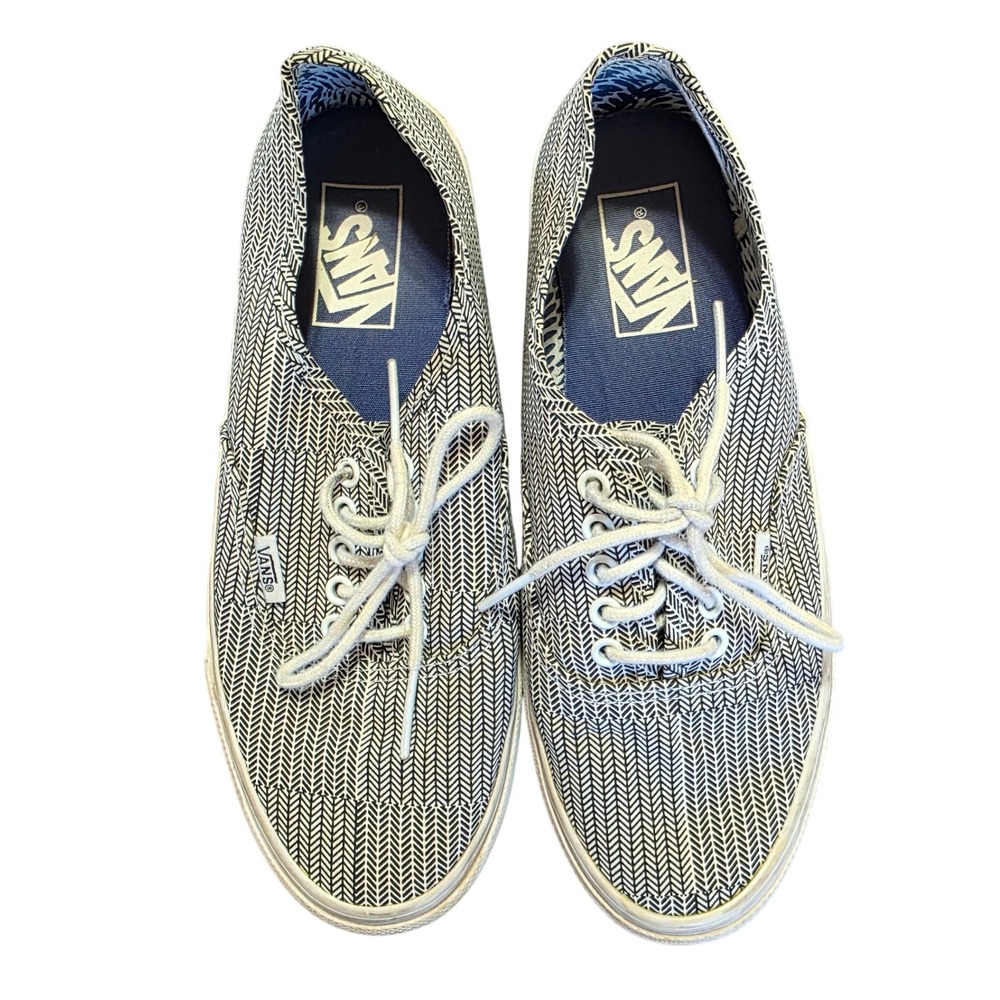 Vans TC6D Low Pro Herringbone‎ Canvas Shoes Men's 6.5 / Women's 8 Black White